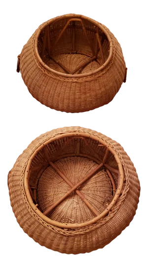 Vintage Basket With Side Rings