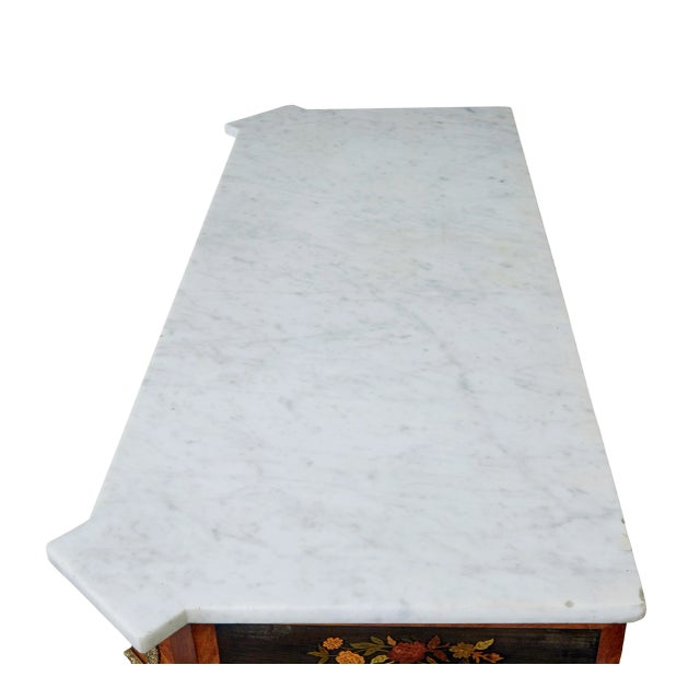 19th Century Louis XVI Ormolu-Mounted Marquetry Side Cabinet, 1880 For Sale - Image 13 of 14