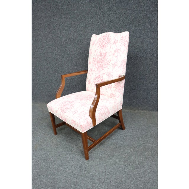 Late 20th Century Ethan Allen Toile Lolling Chair For Sale - Image 5 of 10
