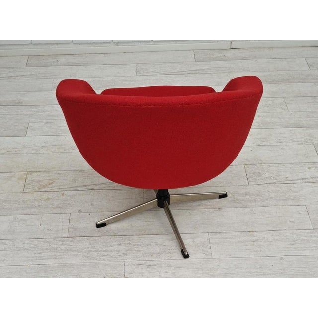 Scandinavian Swivel Lounge Chair in Wool by Karl Eric Klote, 1960s For Sale - Image 9 of 18