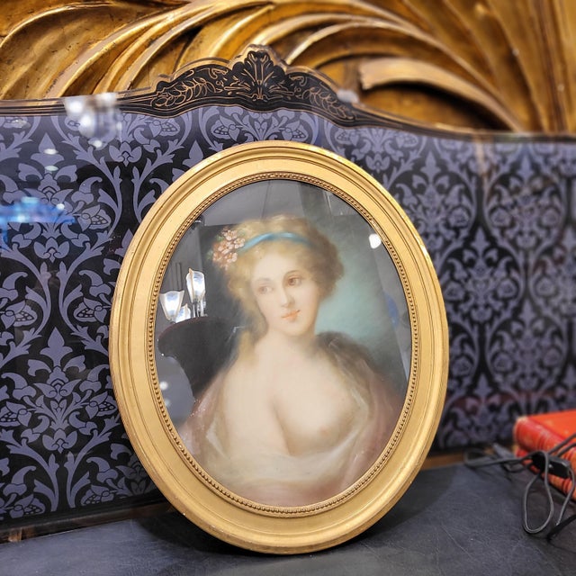 Pastel on paper “Allegory”, Italian School, following Rosalba Carriera, 19th century – Italy Technique: Pastel on paper...