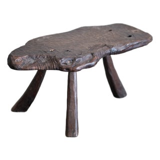 Brutalist Sculptural Organicist Coffee Table with Stools, 1970s, Set of 3 For Sale