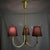 Scandinavian Modernist Brass Chandelier with Three Black Shades, Denmark, 1930s For Sale - Image 4 of 11
