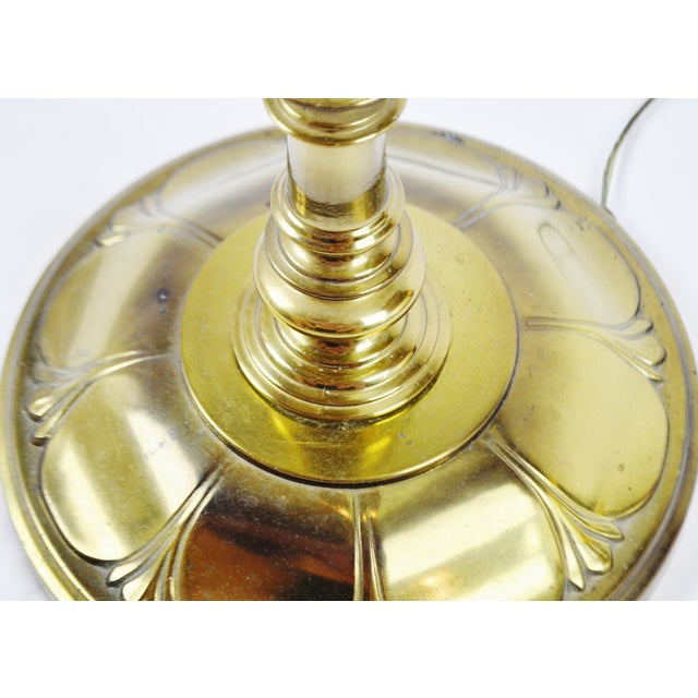 Mid Century Brass and Glass Table Top Floor Lamp Chairish