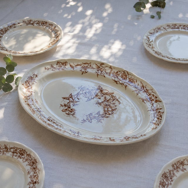 French Oval Platter from Longchamp, 1890 For Sale - Image 3 of 8