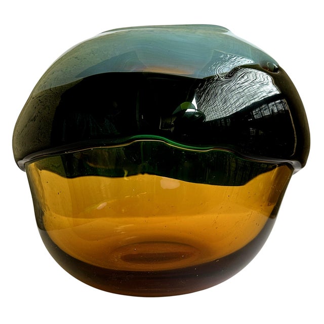Late 20th Century Sculptural Multicolor Handblown Art Glass Vase – Murano Style For Sale - Image 4 of 12