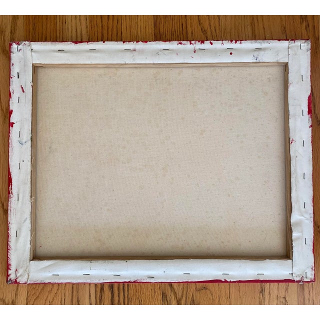 Green Industrial Landscape Painting in Acrylic on Canvas For Sale - Image 8 of 8