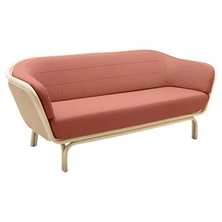Bôa Rattan Sofa with Gabriel Fabrics Capture 4802 Cushion by At-Once for Orchid Edition For Sale