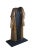 #38852 David Nyzio "Scaled Form" Sculpture, circa 1980s. Features a iridescent trench or rain coat on a wooden stand....