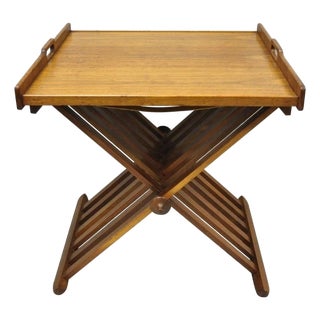Mid 20th Century Stewart MacDougall Kipp Stewart Drexel Walnut Folding Campaign Table (B) For Sale