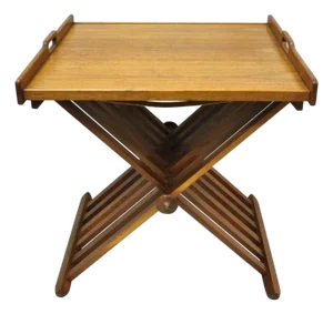 Mid 20th Century Stewart MacDougall Kipp Stewart Drexel Walnut Folding Campaign Table (B)