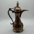 Textile Vintage Egyptian Revival Black Enamel Dallah Ewer – Figural Brass, Mediterranean Bar Decor For Sale - Image 7 of 8