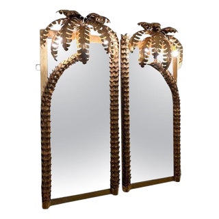 Palm Tree Mirrors in the style of Maison Jansen, Set of 2 For Sale