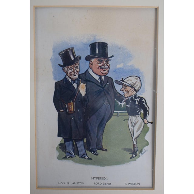 1930s Set X 4 1934 Horseracing & Turf Personalities Caricature Prints For Sale - Image 5 of 6