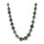 A late 20th-century Tahitian cultured pearl necklace with a 14k white gold diamond clasp. The pearls display a striking...