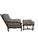 For your consideration is a rare, vintage custom lounge chair and ottoman manufactured by the historic, high-end workshop...