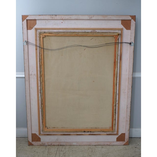 Large Decorative Oil Painting on Canvas ~ 3 Girls For Sale - Image 11 of 12