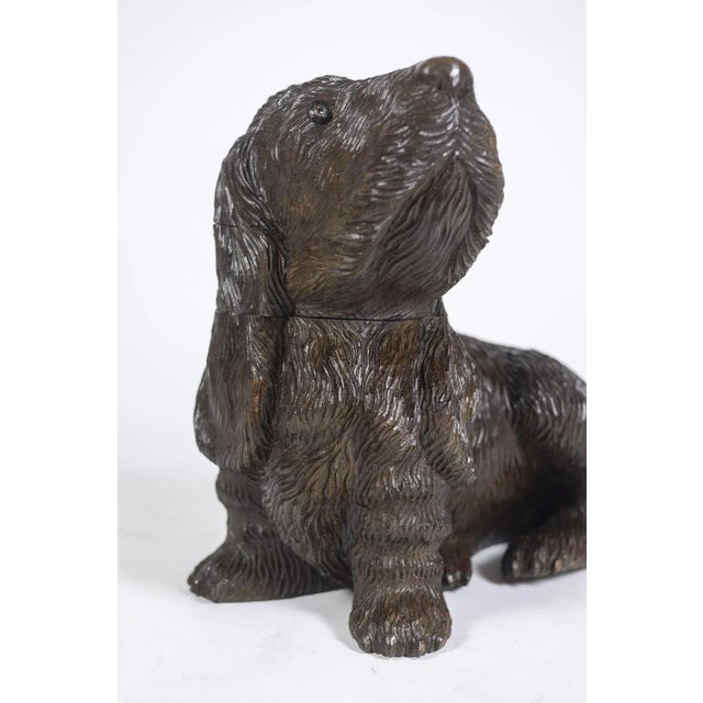 Wood Black Forest Style Carved Basswood Dog, 1900 For Sale - Image 7 of 9