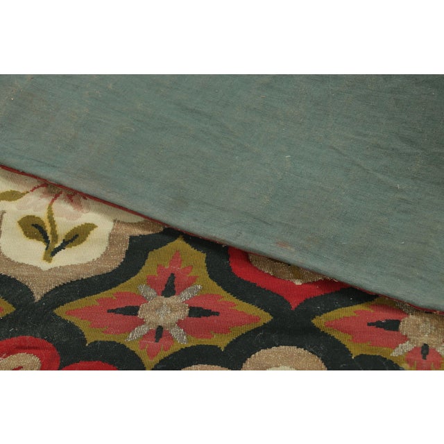 Textile Antique Aubusson Flatweave Runner With Cartouche Medallions - Rug & Kilim For Sale - Image 7 of 7