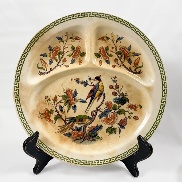 Listing is for one plate. Antique Villeroy & Boch Mettlach Rouen Grill Sectioned Plate Made in Saar Basin #1570 Measures...