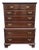 1980s Ethan Allen Georgian Court Cherry Tall Chest of Drawers For Sale
