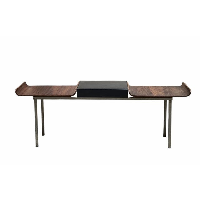 Wood Wood and Metal Bench by Franco Campo & Carlo Graffi for Home Torino, Italy, 1960s For Sale - Image 7 of 7