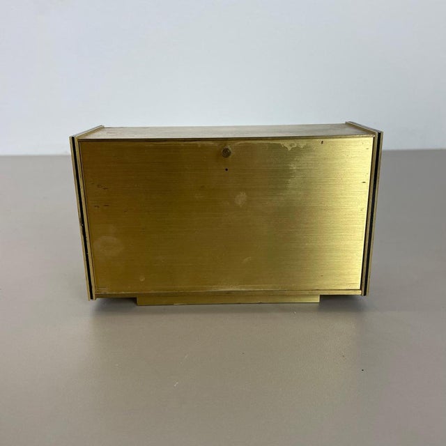 Vintage Hollywood Regency Brass Table Clock from Diehl Electro, Germany, 1960s For Sale - Image 16 of 18