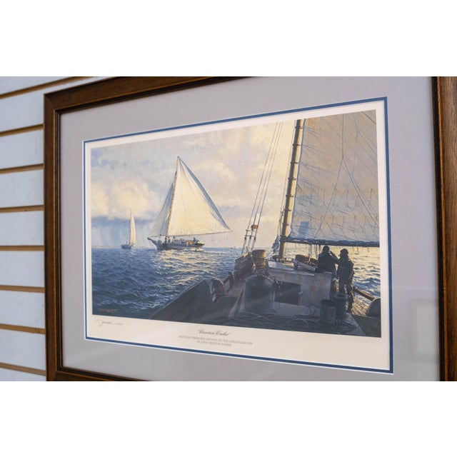 Age: c1987 Details: Skipjacks dredging oysters on the Chesapeake Bay. Signed and numbered 812/950. Copyright 1987....