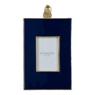 Wildwood Navy Enamel Wall Frame, Large For Sale