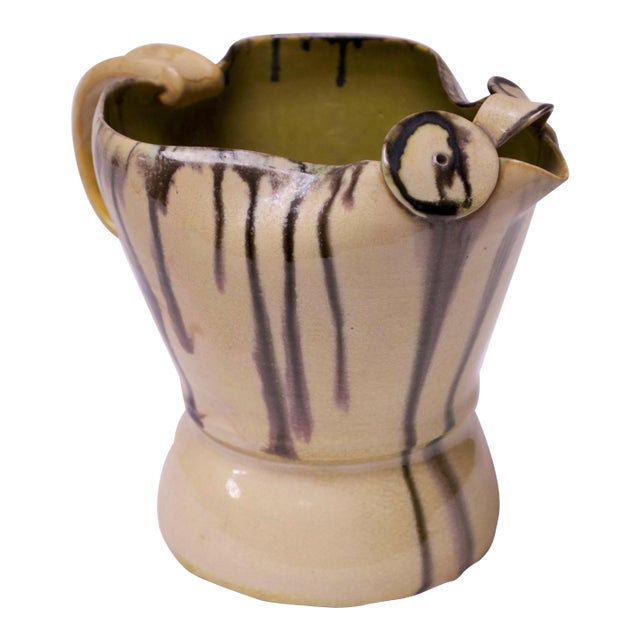 1940s Studio Pottery Chicken Pitcher by Emily Reinse For Sale