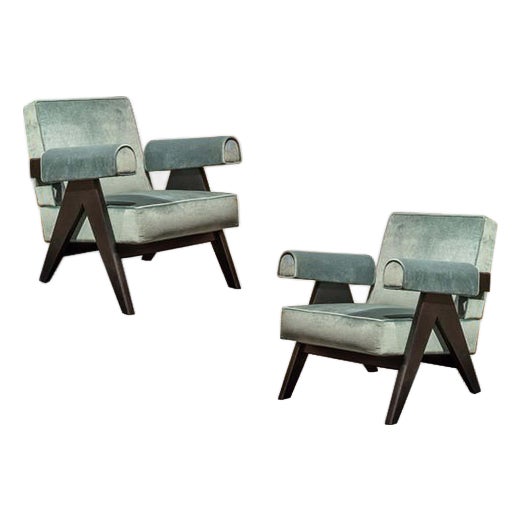 053 Capitol Complex Chairs by Pierre Jeanneret for Cassina, Set of 2 For Sale