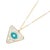 Gold Plated Turquoise Evil Eye Chakra Necklace For Sale In Miami - Image 6 of 7