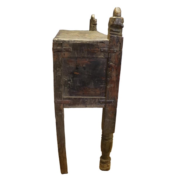 Indian Indian Antique Hardwood Damchiya (Storage Cabinet or Hope Chest) For Sale - Image 3 of 7