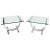 Pair of Chrome & Brass U Shape Bases Glass Top End Side Occasional Tables For Sale - Image 13 of 13