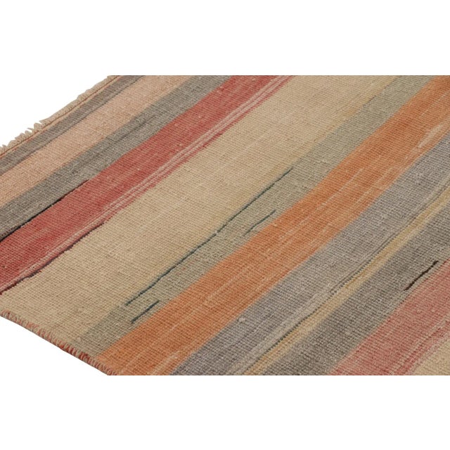 Traditional Vintage Shahsavan Persian Kilim Rug, Polychromatic Stripes - Rug & Kilim For Sale - Image 3 of 7