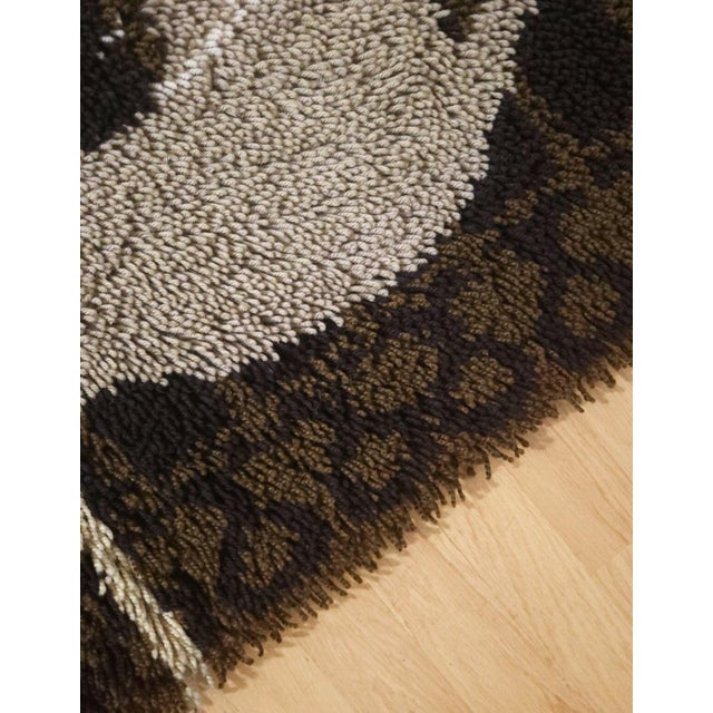 Danish Rya Tapestry Wool Wall Rug by Ege Taepper, Denmark, 1970s For Sale - Image 6 of 8