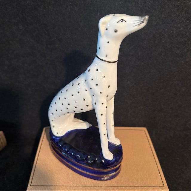 Royal Blue 1930s Dalmatian Figure For Sale - Image 8 of 8