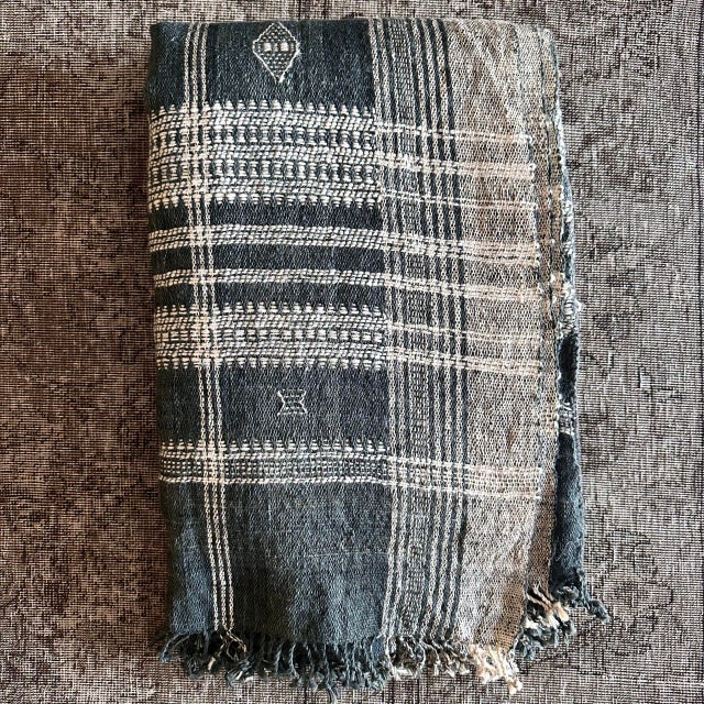 Vintage Akriti Slate Wool Throw For Sale In Los Angeles - Image 6 of 7