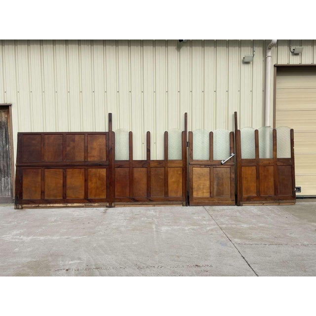 Bistro Partition in Chestnut and Plywood Panels, 1930s For Sale - Image 14 of 18
