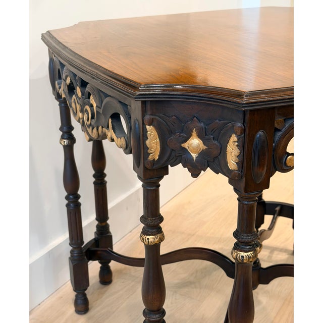 Early 20th Century Antique Rococo Reticulated Carved Table For Sale - Image 5 of 10