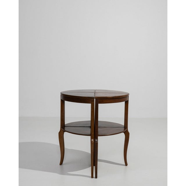 Mid 20th Century France Brown Wood Nesting Table For Sale - Image 4 of 11