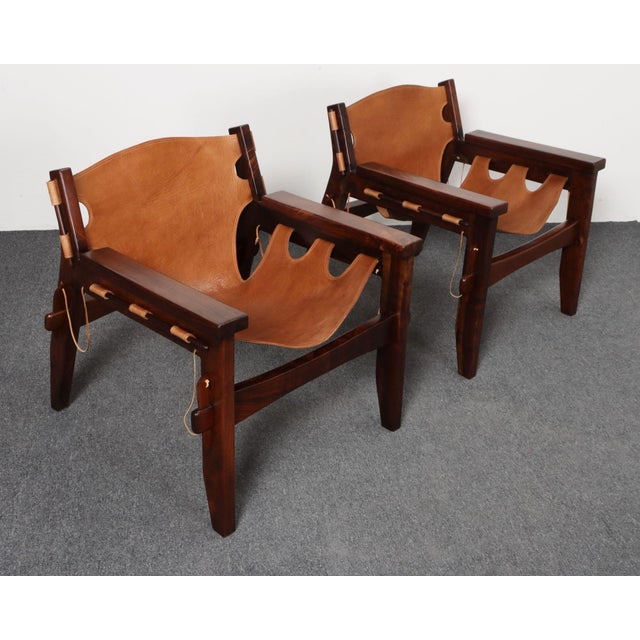 Brazilian Modern Kilin Lounge Chairs in Leather & Jacaranda by Sergio Rodrigues For Sale - Image 18 of 18