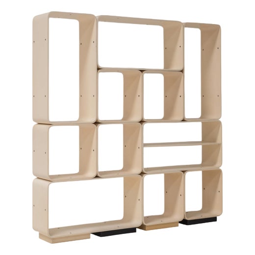 Modular Bookcase or Room Divider attributed to Carlo De Carli for Fiarm, Italy, 1970s For Sale