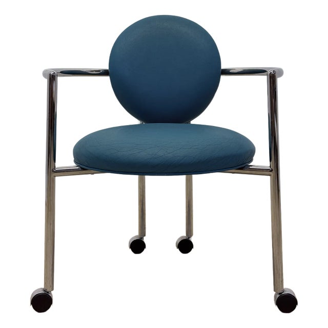 Stanley J Friedman Moon Chair on Casters for Brueton For Sale