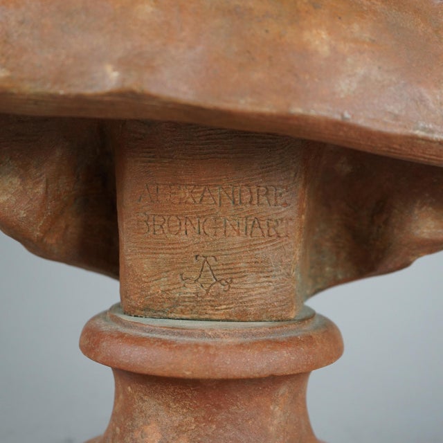 Antique Sevres Terra Cotta Bust of a Young Alexandre Brongniart 19th Century For Sale - Image 10 of 11