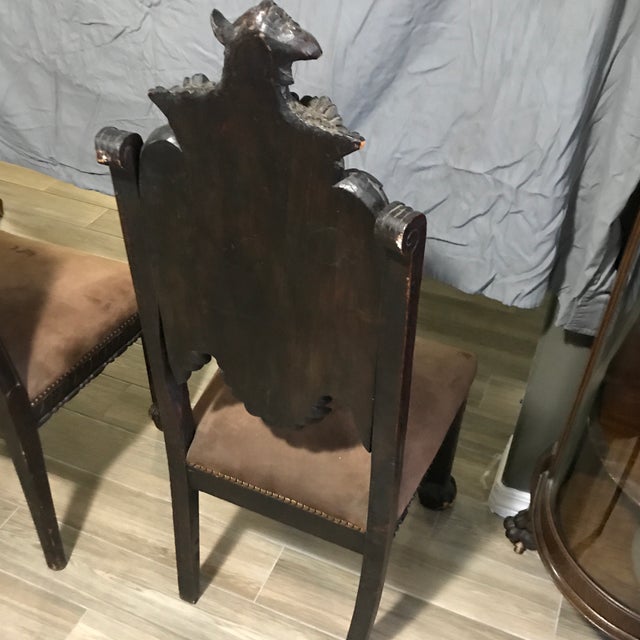 Late 19th Century Victorian Era Spanish Baroque Revival Style Armorial Chairs - a Pair For Sale - Image 10 of 13