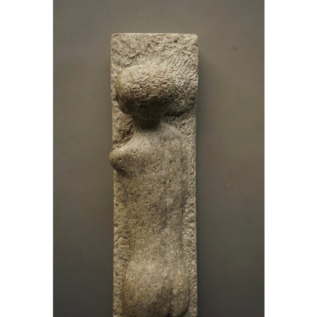 Gray Carved Stone Sculpture of a Reclining Nude, 1960s For Sale - Image 8 of 9