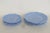 Jeannette Glass Jeannette Glass Cherry Blossom 7pc Set Saucers Junior Plates Pastel Blue 5051b For Sale - Image 4 of 13
