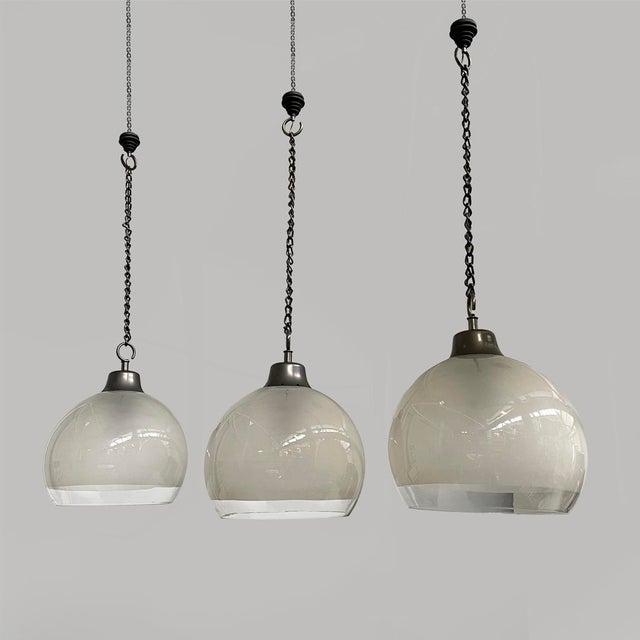 Mid-Century Modern Italian LS10 Pendant Lights attributed to Luigi Caccia Dominioni for Azucena,, 1960s, Set of 3 For Sale - Image 14 of 14