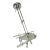 Fun Art Deco Chrome and Acrylic Biplane Ceiling Lamp For Sale